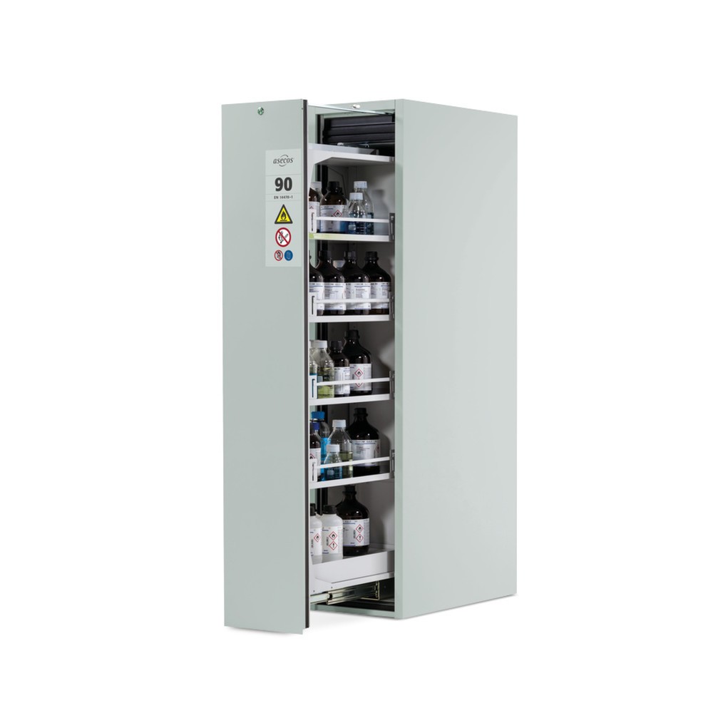 Produktabbildung: asecos® Umweltschrank V-MOVE-90, HxBxT 1.966 x 449 x 860 mm, lichtgrau