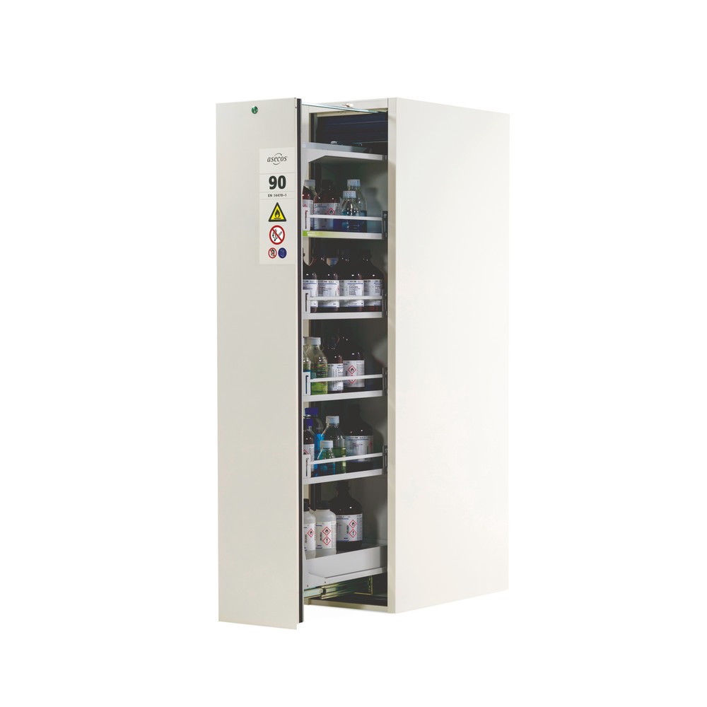 Produktabbildung: asecos® Umweltschrank V-MOVE-90, HxBxT 1.966 x 449 x 860 mm, laborweiß