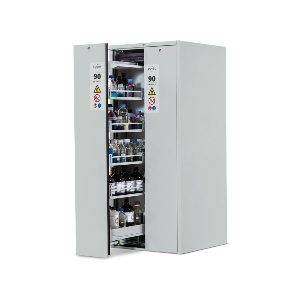 Produktabbildung: asecos® Umweltschrank V-MOVE-90, HxBxT 1.966 x 819 x 860 mm, lichtgrau