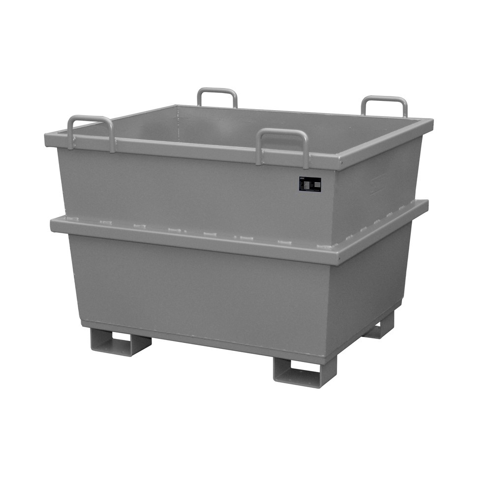 Produktabbildung: Bauer® Universal-Container Typ UC, Volumen 0,75 m³, RAL 7005 mausgrau