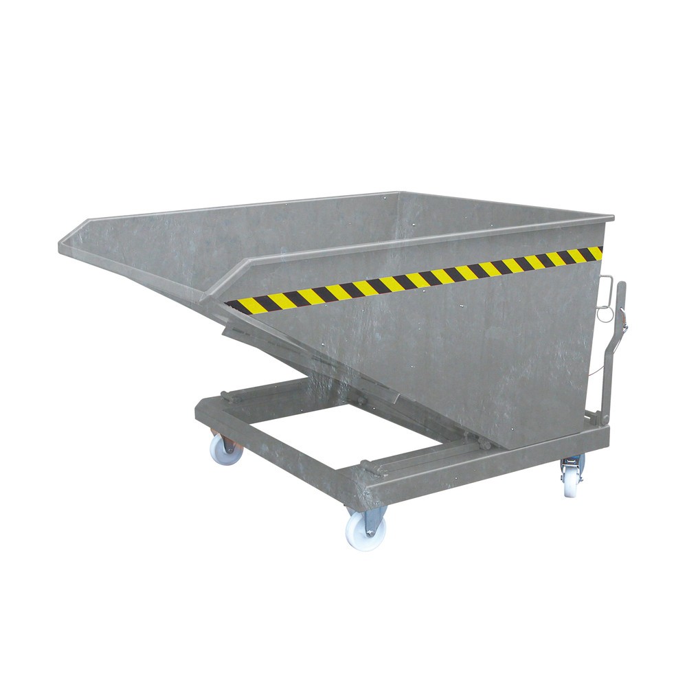 Produktabbildung Nr. 1: Eichinger® Kippbehälter in niedriger Bauhöhe, 1000 kg, 400 Liter, feuerverzinkt