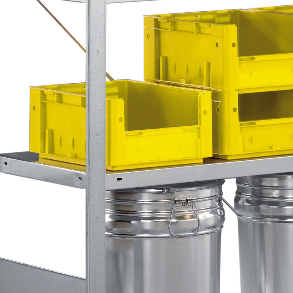 Produktabbildung: Fachboden für META Fachbodenregal Stecksystem, FL 230 kg, lichtgrau, BxT 1.300 x 600 mm