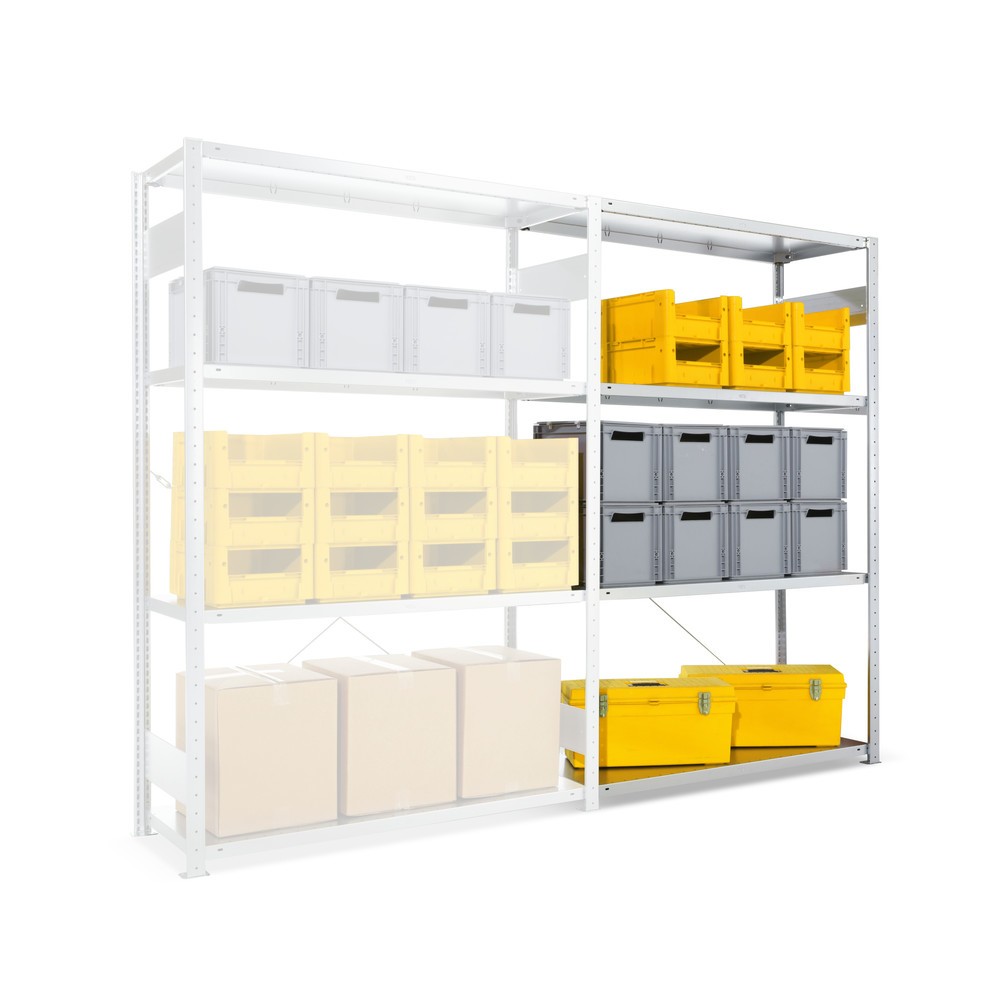 Produktabbildung: META Fachbodenregal, einzeilig, AF, verzinkt, HxBxT 3.000 x 1.300 x 400 mm