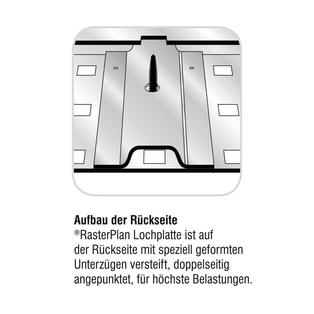 Produktabbildung Nr. 4: Kappes RasterPlan Lochplatte, HxB 450 x 1.000 mm, himmelblau