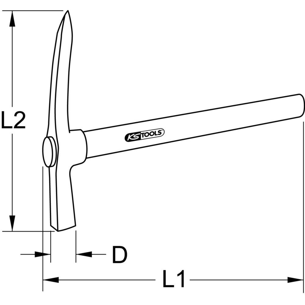 Produktabbildung: KS TOOLS Schlackehammer