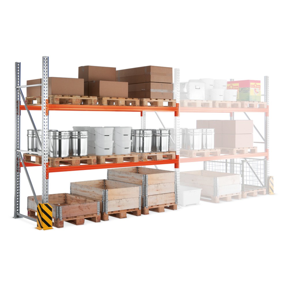 Produktabbildung Nr. 2: META MULTIPAL  Palettenregal , Anbaufeld, Fachlast 2.000 kg, 8 Palettenplätze, 3,8 m Höhe