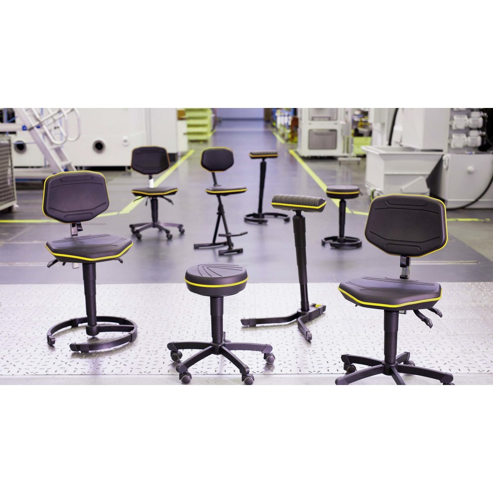 Produktabbildung Nr. 3: meychair Hocker A30 PRO mit Rollen, Kederfarbe rot