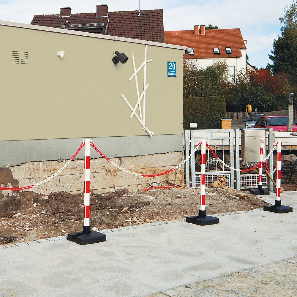 Produktabbildung Nr. 2: MORAVIA Kettenständer mit klappbarem Fuß, schwarz/gelb
