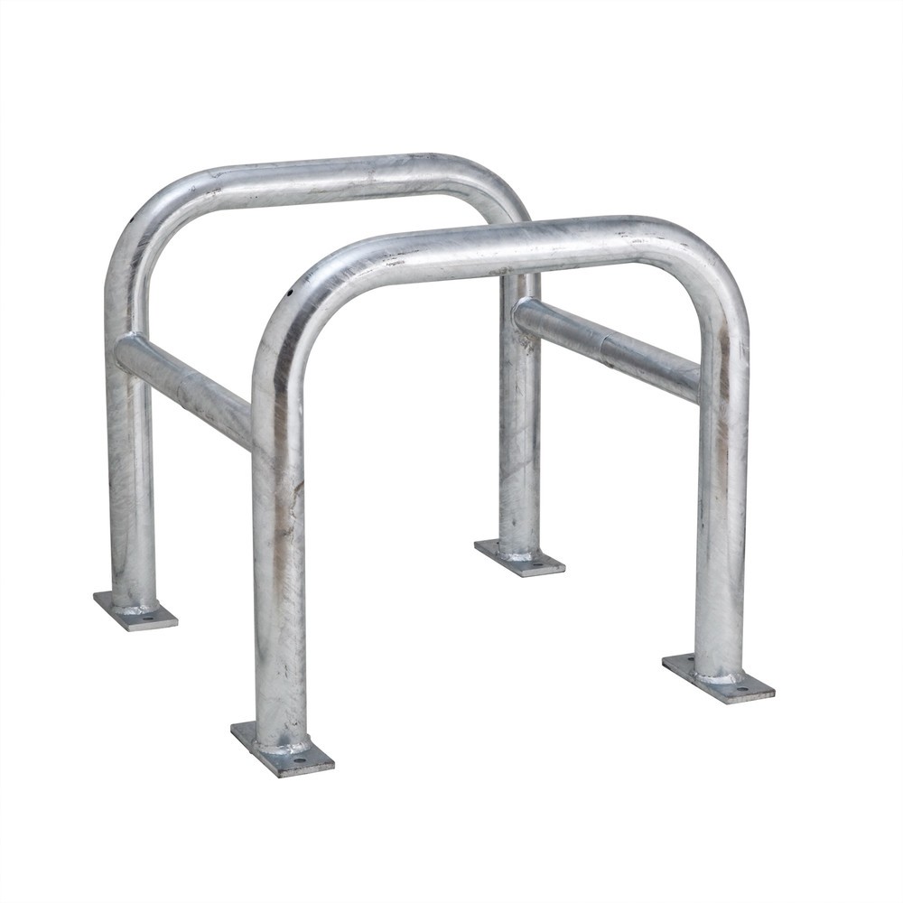 Produktabbildung: MORAVIA Säulen-Anfahrschutz, Außenbereich, feuerverzinkt, Höhe 600 mm, für Säulenmaße (BxT) 500 x 500 mm