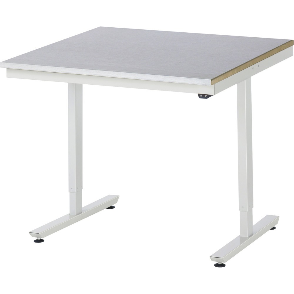 Produktabbildung Nr. 1: RAU elektrisch höhenverstellbarer Werktisch Serie adlatus 150, HxBxT 720-1.120 x 1.000 x 1.000 mm, Arbeitsplatte Stahlblech-Belag