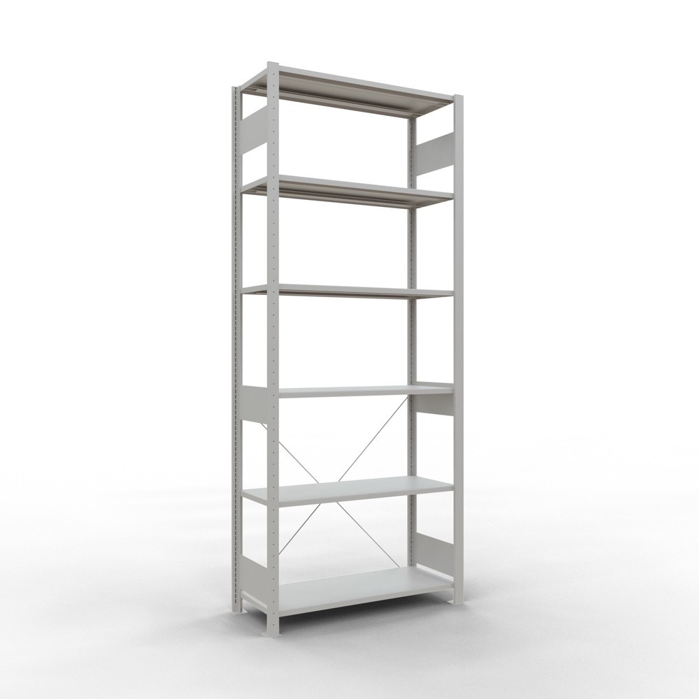 Produktabbildung: SCHULTE Fachbodenregal lichtgrau, Fachlast 150 kg, HxBxT 2.500 x 1.060 x 436 mm