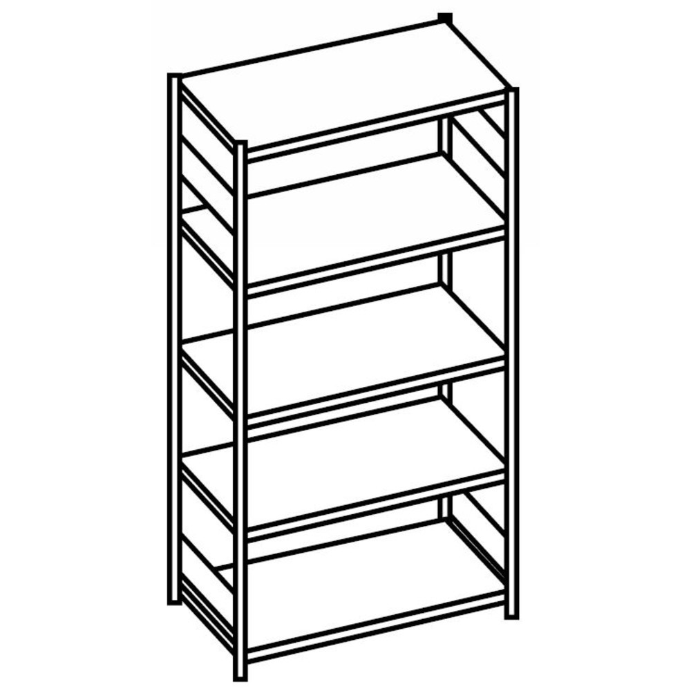 Produktabbildung Nr. 2: SCHULTE Fachbodenregal enzianblau/verzinkt mit 6 Stahlblechböden, Fachlast 250 kg, HxBxT 2.000 x 810 x 436 mm