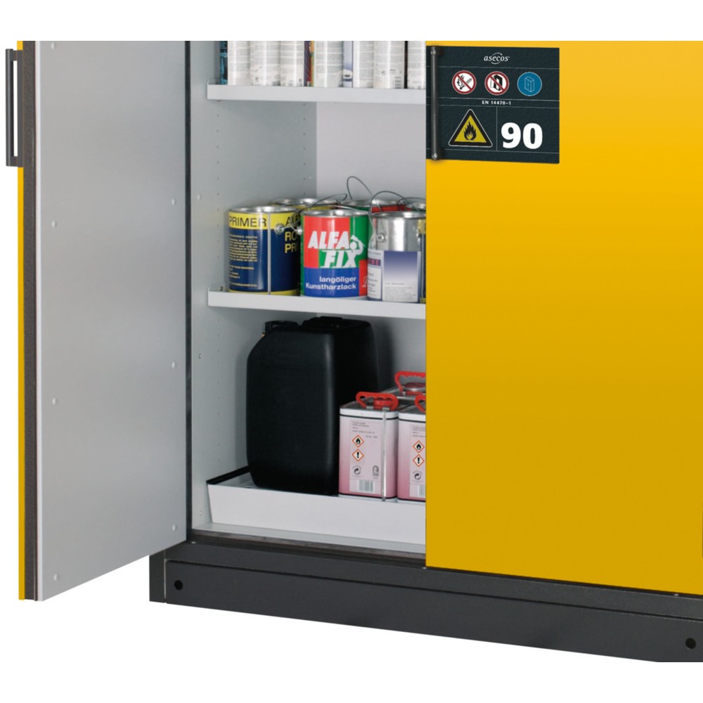 Produktabbildung: Sockelblende für asecos® Industrie-Sicherheitsschrank Q-PEGASUS/Typ 90, Breite 893 mm