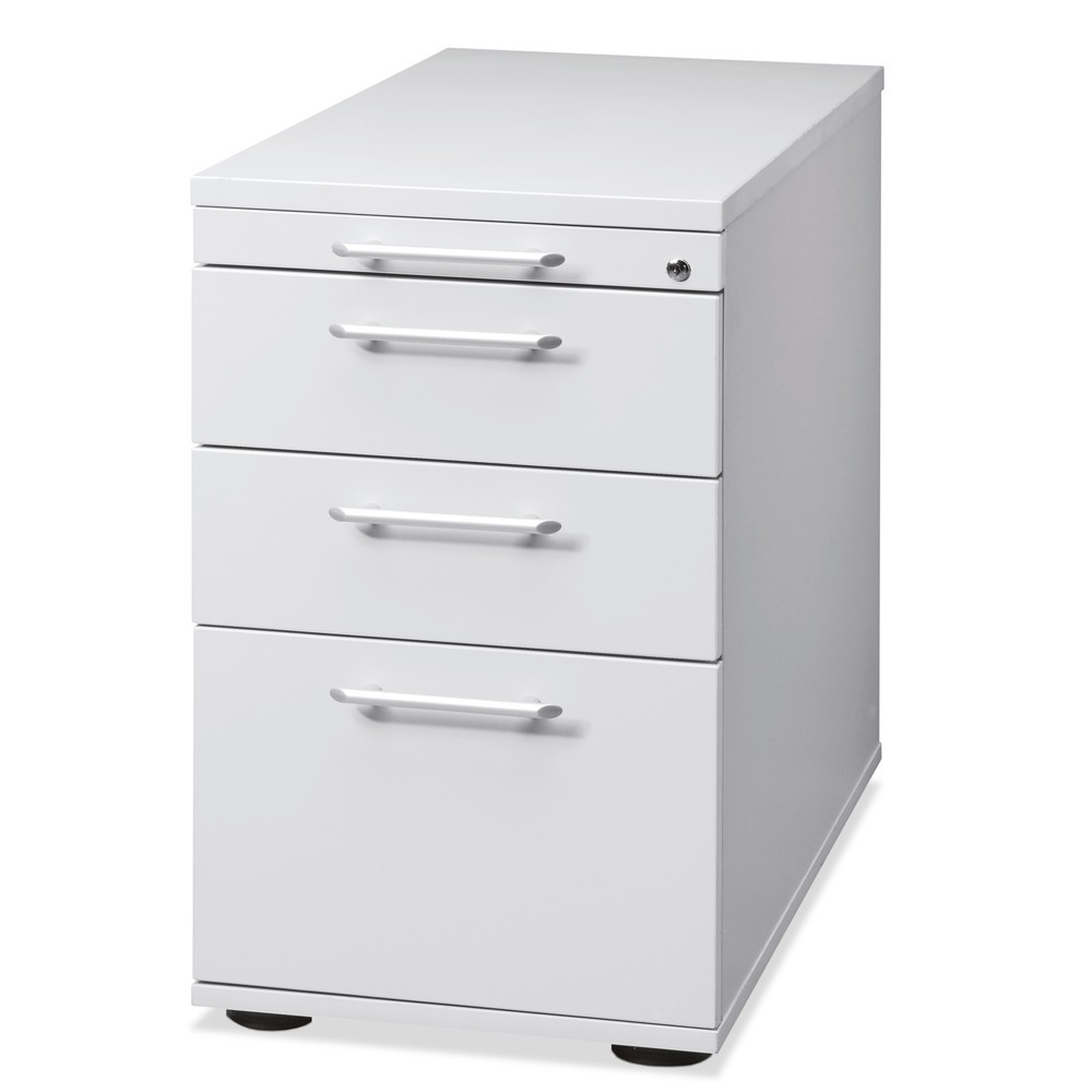 Produktabbildung: Standcontainer Solid mit Hängeregister + 3 Schubladen mit Kunststoff-Griff, Buche