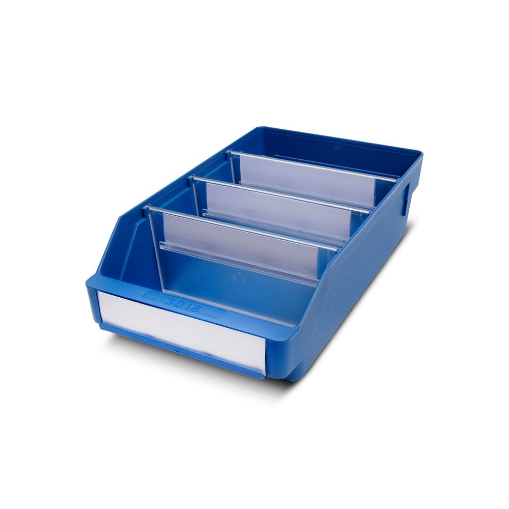 Produktabbildung: STEMO Regalkästen mit Sichtöffnung, BxT 180 x 300 mm, blau