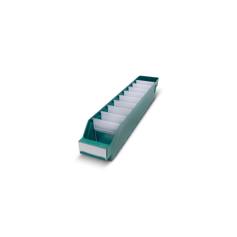 Produktabbildung: STEMO Regalkästen mit Sichtöffnung, BxT 90 x 500 mm, grün