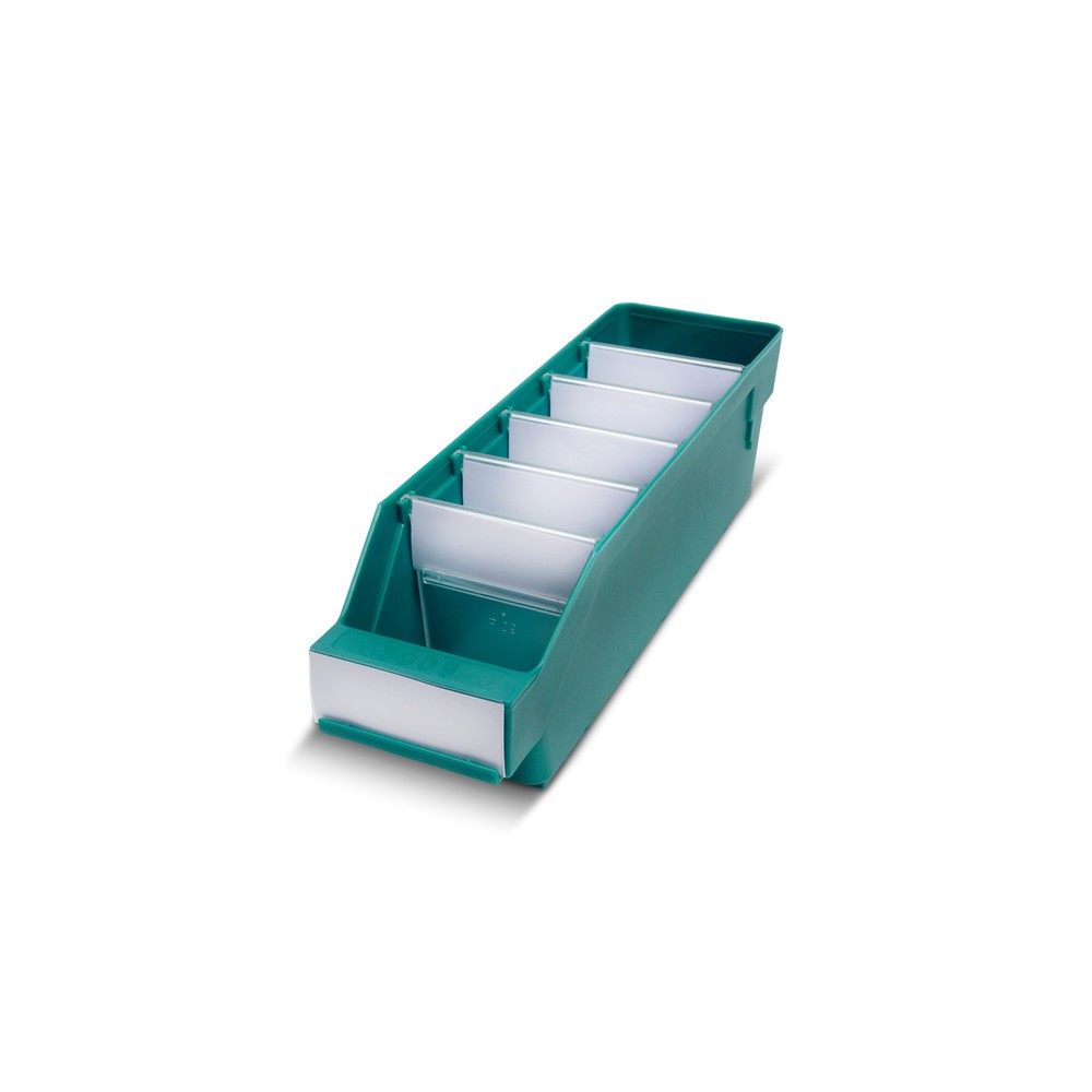 Produktabbildung: STEMO Regalkästen mit Sichtöffnung, BxT 90 x 300 mm, grün