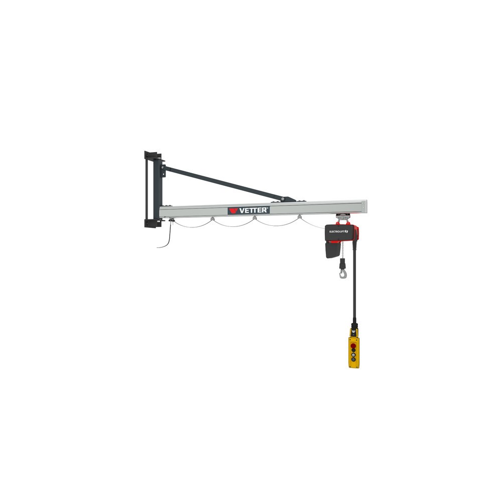 Produktabbildung Nr. 3: VETTER® Schwenkkran inkl. LIFTKET Elektrokettenzug, Wandausführung, Ausladung 3.900 mm, TK 250 kg